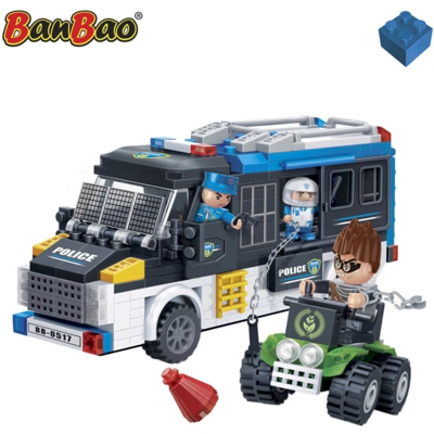 BanBao 7003 Costruzioni 325 pezzi Bus della polizia combinabili con i mattoncini LEGO