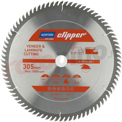 Norton - Lama per sega circolare 305x30mm