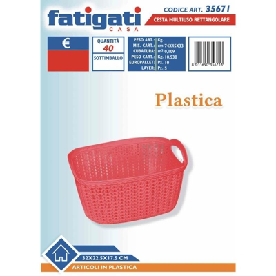 Bighouse It - CESTA MULTIUSO RETT.RE CM.32X22,5X17,5h ROSSA