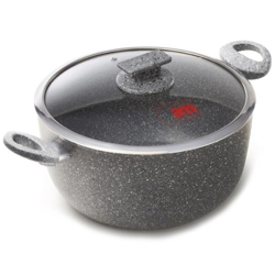 Casseruola Regina Di Pietra Cm.26 C/Cop. Vetro - BIGHOUSE IT en oferta