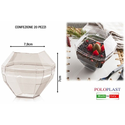 Bighouse It - MINI DESSERT SOLITARIO CF.20 PZ. CM.7,9X7h TRASP.