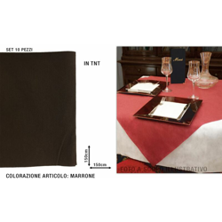 Tovaglia Lineare Tnt 150X150 Set 10 Pz. Marrone - BIGHOUSE IT características