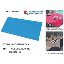 Bighouse It - TOVAGLIA COPRIMACCHIA TNT 100X100 SET 25 PZ. AZZURRO en oferta