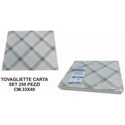 Bighouse It - TOVAGLIETTA SET 250 PZ. CM.33X40 GOFFRATI SCOZZ. GRIGIO en oferta