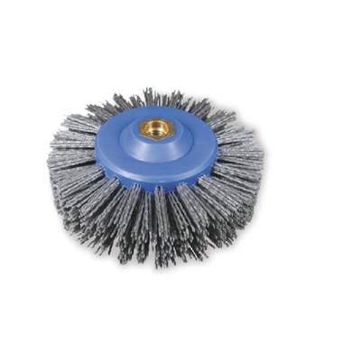 Spazzola in nylon gr80 abrasiva rusticante SNCR 140x30 M14 per pulizia e sverniciatura - Sait