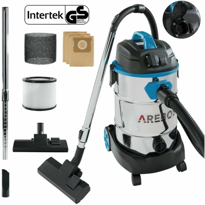 AREBOS Aspirapolvere industrial Aspirator a Secco e a Umido Aspirator 1600W 30L Blu