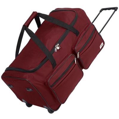 Monzana - Borsone trolley da viaggio 85L con lucchetto Rosso