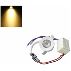 Univers - FARETTO LED 1W A INCASSO MINI PUNTO LUCE CALDA BORDO BIANCO en oferta
