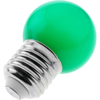 Lampadina LED G45 0,5W 230VAC E27 luce verde - Primematik