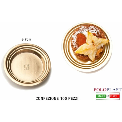 Bighouse It - VASSOIO MIGNON CONF. 100 PZ. CM.7X0,9h ORO TONDO