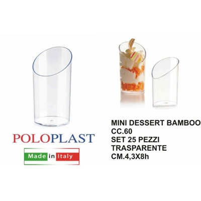 Bighouse It - MINIDESSERT BAMBOO CF.25 PZ. CC.60 CM.4,3X8h TRASP.