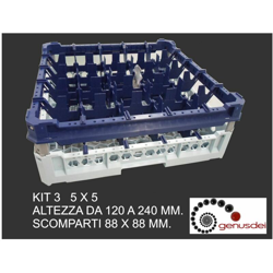 Ceste X Lavaggio 25 Bicchieri Kit3 5X5 Top Blu - BIGHOUSE IT precio