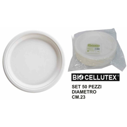 Bighouse It - PIATTI PIANI BIO TONDI SET 50 PZ. IN POLPA CM.23 en oferta
