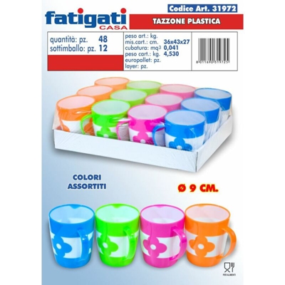 Bighouse It - TAZZONE PLASTICA CM.9 COLORI ASS.