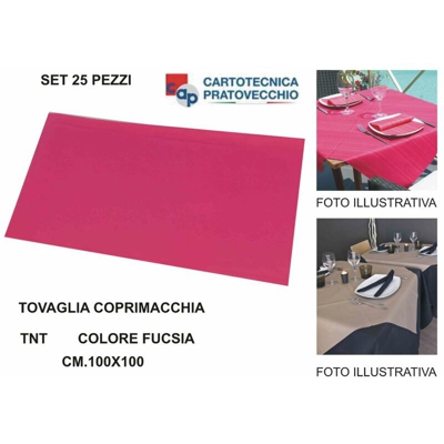 Bighouse It - TOVAGLIA COPRIMACCHIA TNT 100X100 SET 25 PZ. FUCSIA