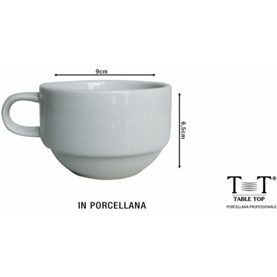 Bighouse It - TAZZA COLAZIONE IMIPLABILE 0,27 LT BIANCO
