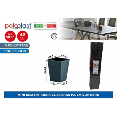 Bighouse It - MINIDESSERT KUBIK CC.60 CF.50 PZ. CM.5,2h NERO