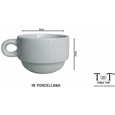Bighouse It - TAZZA CAPPUCCINO IMPILABILE 0,20 LT BIANCO