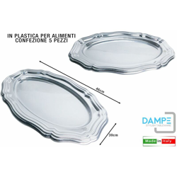 Bighouse It - VASSOIO OVALE SILVER 46X30 CONF.5 PZ precio