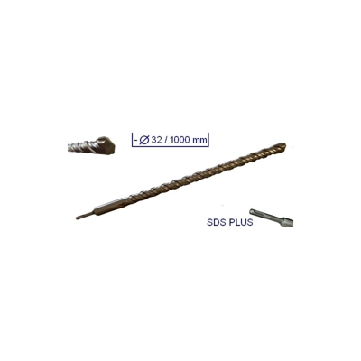 Punta gigante a doppia elica attacco SDS Plus 1000x32mm - GRECOSHOP