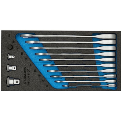 Gedore Serie di chiavi combinate a cricchetto in modulo portautensili CT 1/3 - 1500 CT1-7 RA