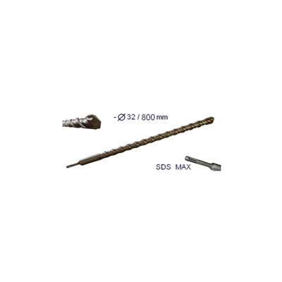 Grecoshop - Punta gigante a doppia elica attacco SDS MAX 800x32mm