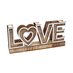 Domeahome - Scritta Love in legno con luci a led cm.30x5x13h. - MILLSTORE características
