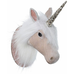 Ver Testa di unicorno rosa con corno argentato cm.27x30h. - MILLSTORE y sus características Testa di unicorno rosa con corno argentato cm.27x30h. - MILLSTORE en oferta