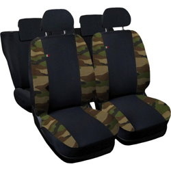 Coprisedili Audi A1 Fodere Auto Sedili Bicolore Nero - Mimetico Classico - LUPEXSHOP en oferta