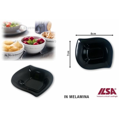 Bighouse It - CIOTOLINA MELAMINA CM.8X7X2h NERO LE PETIT DIAMONDS