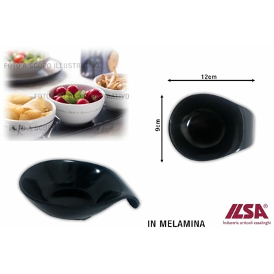 Bighouse It - CIOTOLINA MELAMINA CM.12X9X5h NERO LE PETIT ROYAL ASCOT