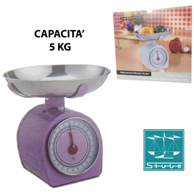 Bilancia Cucina Met. Meccan. A.477 Kg.5 Lilla - BIGHOUSE IT
