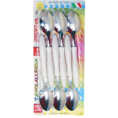 Cucchiaio Conf. 6 Pz. Bianco Tavola Allegra - BIGHOUSE IT