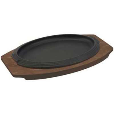 Piatto A Servire Rett.Re Cm.30X22 Ghisa-Legno - BIGHOUSE IT