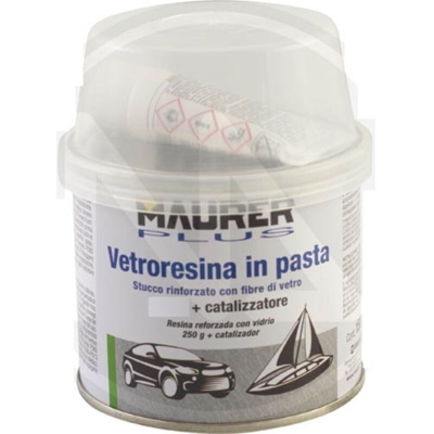 STUCCO in pasta a spatola per VETRORESINA 150 ml MAURER PLUS - MAURER-PLUS