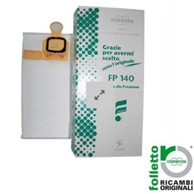 Vama - FOLLETTO 140/150 6 SACCHETTI FILTRELLO ORIGINALI ASPIRAPOLVERE VORWERK NO PROFUMI