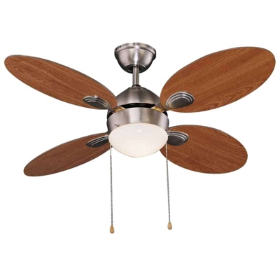 70921 ventilatore da a soffitto 1 luce 4 pale in legno 65w funzEst/inv - Vinco