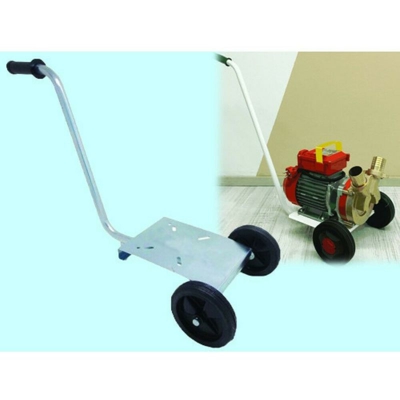 Carrello in acciaio per pompe da travaso travasatori con due ruote - TEMESA