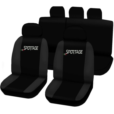 Coprisedili Auto Kia Sportage Fodere Bicolore Nero - Grigio Scuro - LUPEXSHOP