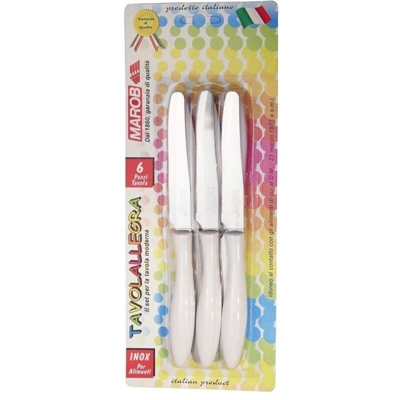 Bighouse It - COLTELLO CONF. 6 PZ. BIANCO TAVOLA ALLEGRA