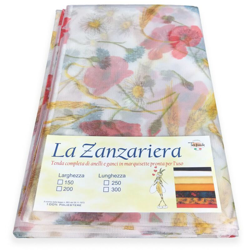 TENDA RETE ZANZARIERA MARQUISETTE DA ESTERNO PIOMBATA PAPAVERI IN 2 MISURE DIVERSE Cm. 150 x 250 - TEX FAMILY características