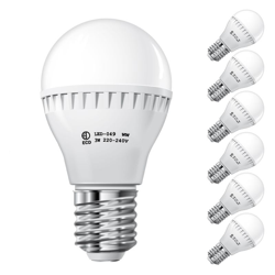 ECD Germany 6 x Lampadina Faretto a LED E27 3W Bianco Freddo 220-240V 200 Lumen 6000K 200 Lumen Lampadine LED Decorative Lampada da Tavolo a en oferta
