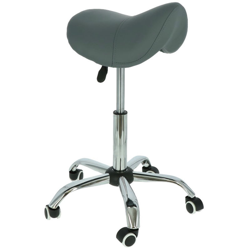 Sgabello a Sella per Parrucchiere e Salone Estetico Altezza Regolabile grigio - ALORA precio