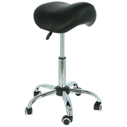 Sgabello a Sella per Parrucchiere e Salone Estetico Altezza Regolabile nero - KIBANI en oferta