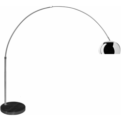 Lampada ad arco da Terra da Ufficio Soggiorno base rotonda in vero marmo nero - BRICOZONE en oferta