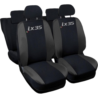 COPRISEDILI AUTO HYUNDAI ix35 FODERE BICOLORE NERO - GRIGIO SCURO - LUPEXSHOP