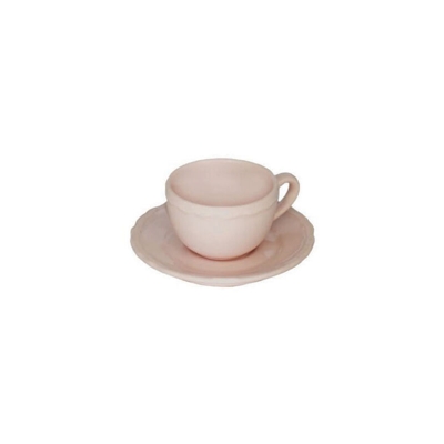 Set 2 tazzine da caffe Juliet in gres porcellanato rosa confetto - Vacchetti