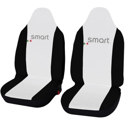 COPRISEDILI AUTO SMART 2a SERIE W451 BIANCO NERO - COPPIA ANTERIORE - LUPEXSHOP