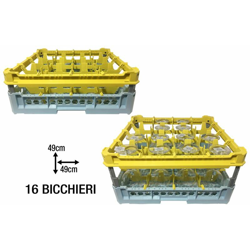 Ceste X Lavaggio 16 Bicchieri Kit3 4X4 Top Giallo - BIGHOUSE IT precio