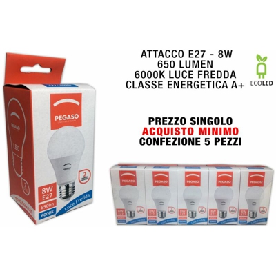 Bighouse It - LAMPADA ECOLED BULBO E27 8W 6000K PN-002